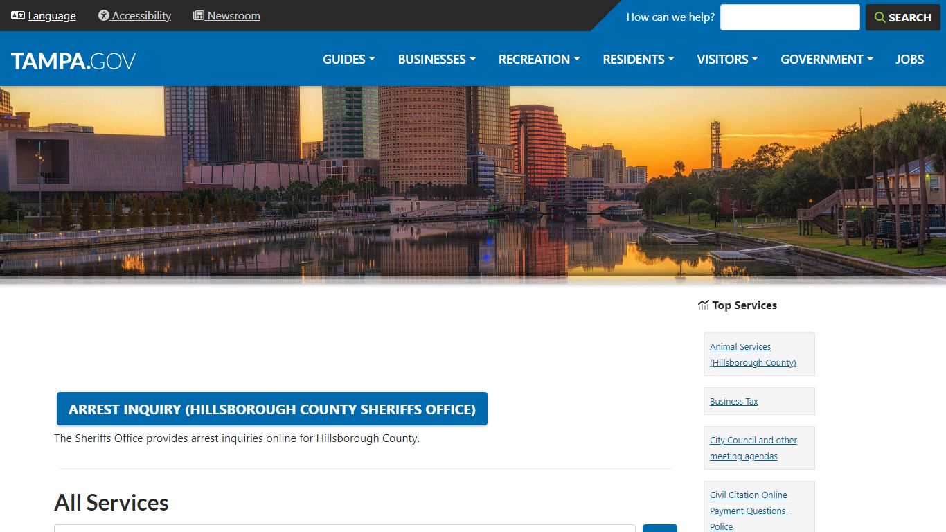 Arrest Inquiry (Hillsborough County Sheriffs Office)